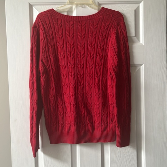 Croft & Barrow Red Cotton Sweater - Picture 4 of 4